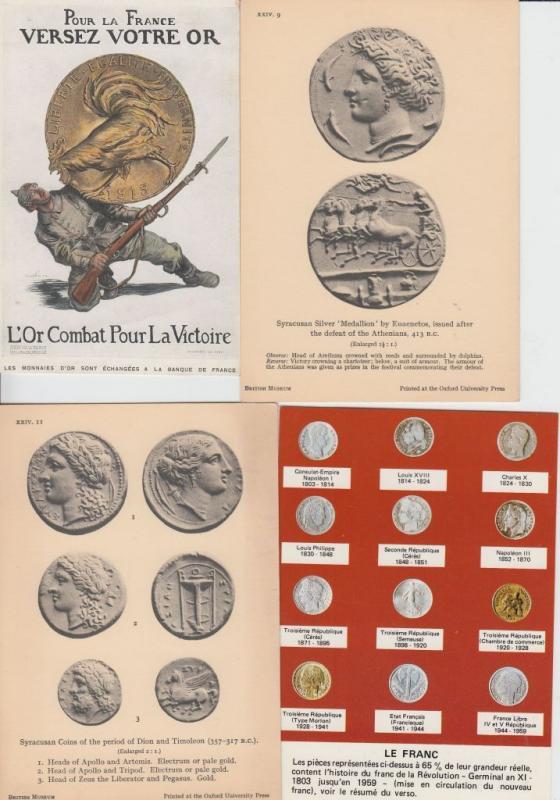 COINS MONEY 40 Cartes Postales 1900-1940