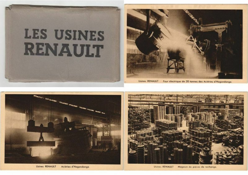 RENAULT CARS FACTORY 24 CPA Incl. FOLDER (L4537)