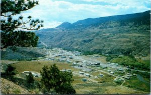 Postcard BC Cache Creek Bird's Eye View Highways 97 & Trans Canada 1960s K52