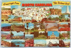 Postcard - The Tar Heel State - Greetings from North Carolina