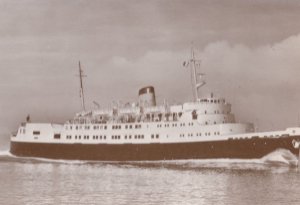 TSS Ben My Chree V Ship Sea Trials Isle Of Man Real Photo Postcard