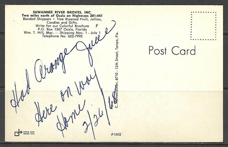 Florida, Suwannee River Groves, Inc - [FL-020]