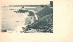 Vintage Postcard 1900's Cliff Walk From the Breakers Newport RI Rhode Island