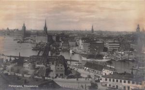 STOCKHOLM SWEDEN PANAORAMA REAL PHOTO POSTCARD c1910s