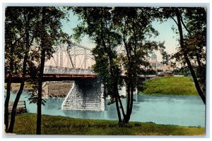 1913 The Maryland Bridge Winnipeg Manitoba Canada Antique Posted Postcard