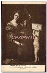 Old Postcard Musee Du Louvre School Bolognese Zampieri the Dominican Sainte C...