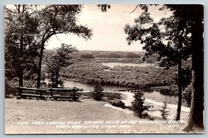 RPPC Wisconsin River   Wyalusing State Park - Real Photo Postcard  1930