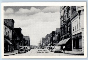 Wellsville Ohio Postcard Main Street Classic Cars Exterior c1920 Vintage Antique