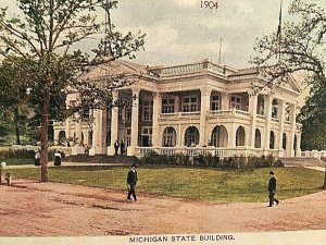 Postcard Michigan State Bldng. 1904  Souvenir of World's Fair in St. Louis,MO T6