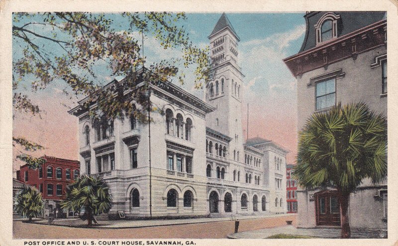 SAVANNAH, Georgia, 1900-1910s; Post Office And U.S. Court House