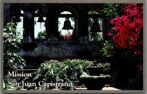 Vtg Mission San Juan Capistrano California CA Courtyard Unused Chrome Postcard