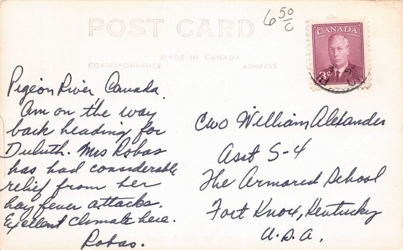 J83/ Pigeon River Ontario RPPC Postcard Exaggeration Comic Geese 155