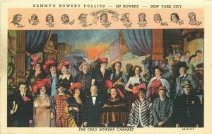 Sammy's Bowery Follies Interior New York Postcard Interior Teich 20-3136