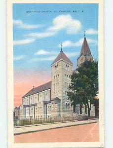 Linen CHURCH SCENE St. Charles Missouri MO L5674