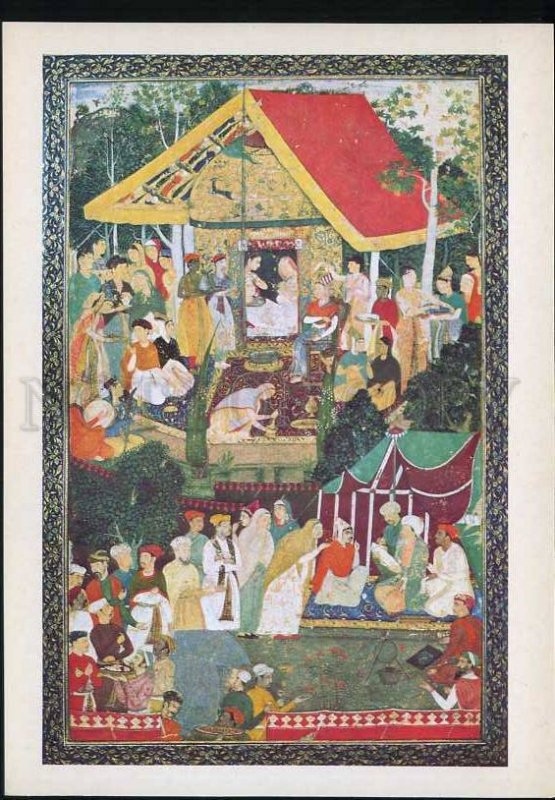 207592 INDIA miniature Birth of Salim Mughai Old poster card