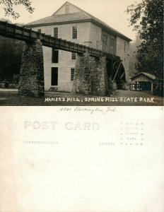 BLOOMINGTON IN SPRING MILL PARK HAMER'S MILL REAL PHOTO RPPC ANTIQUE POSTCARD