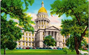 Vtg State Capitol Denver Colorado CO Chrome Postcard