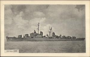 US Navy WWII Era Ship USS Furse DD882 Postcard