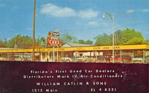 Jacksonville FL William Catlin & Sons Used Cars Dealership Dexter Press Postcard