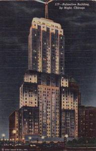 Illinois Chicago Palmolive Building By Night