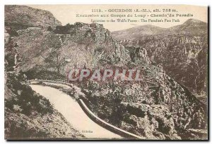 Old Postcard Gourdon M Excursion to the Gorges du Loup Chemin du Paradis