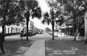 Sebring FL Street View Old Cars Bus Store Fronts RPPC Real Photo Postcard