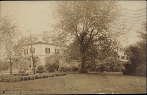 Quincy Mansion School Wollaston MA Cancel c1910 Real Photo Postcard