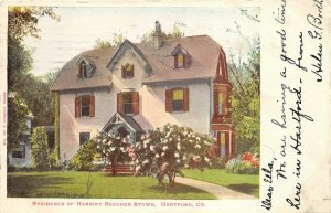 Hartford Connecticut 1906 Postcard Residence of Harriet Beecher Stowe