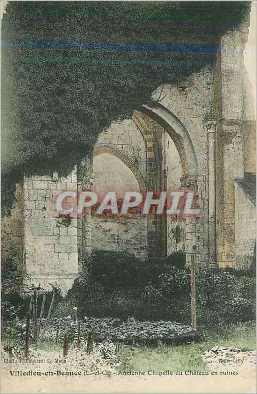 Old Postcard Villedieu in Beauce (l c) old ruins of the castle