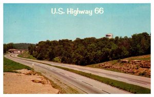 Postcard HIGHWAY SCENE Rolla Missouri MO AT4495