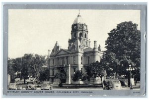 1942 Exterior View Whitley Court House Building Columbia City Indiana Postcard