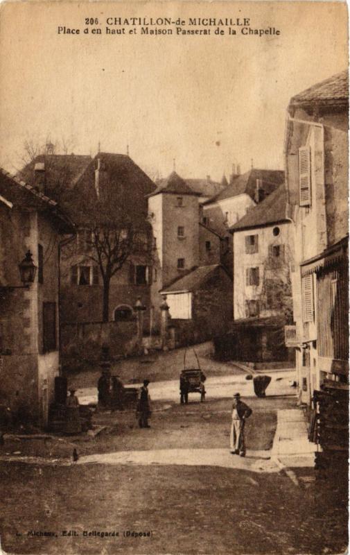 CPA CHATILLON-de-MICHAILLE Place d'En Haut et Maison Passerat (485162)