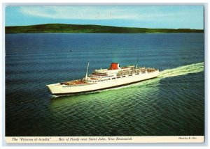 c1960's Princess of Acadia Bay of Fundy St. John NB Canada Vintage Postcard