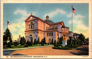 USA The Franciscan Monastery Washington DC Linen Postcard 09.64