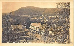 Bingham ME Aerial View with Old Bluff Eastern Illustrating RPPC.