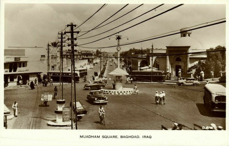 iraq, BAGHDAD BAGDAD بَغْدَاد, Muadham Square, Car Bus (1930s) Dingzian D.B. 9