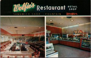 Wolfie's Restaurant Retail Shop St. Petersburg FL Postcard PC446