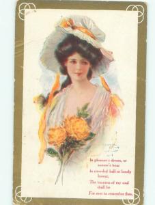 Divided-Back PRETTY WOMAN Risque Interest Postcard AA8688