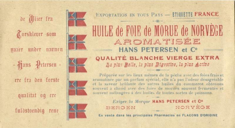 norway norge, Norwegian Hans Petersen & Co. Cod Liver Oil Leaflet (1930s)