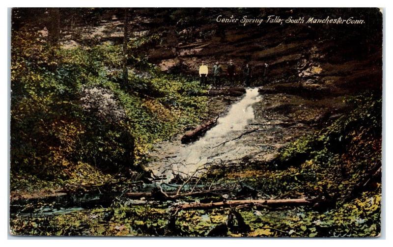 Early 1900s Center Springs Falls, South Manchester, CT Postcard