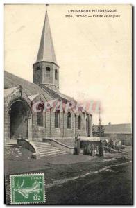 Old Postcard L & # 39Auvergne Picturesque Besse Entree of & # 39Eglise