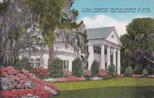 North Carolina Wilmington A Well Preserved Colonial Mansion In Dixie Orton Pl...