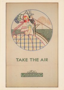 Take The Air London Transport Advertising 1927 Poster Postcard