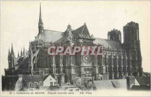 Postcard Old Cathedral of Reims Facade North Side