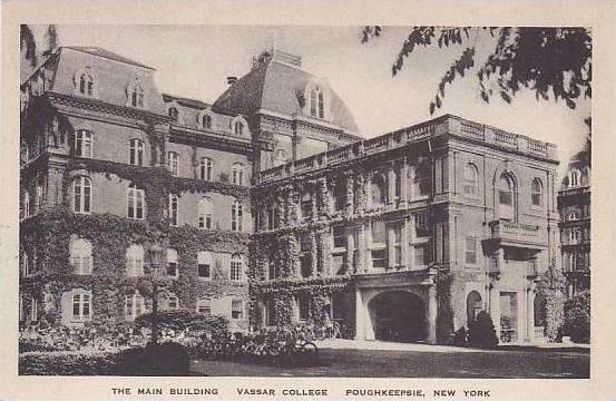 New York Poughkeepsie The Main Building Vassar College Albertype