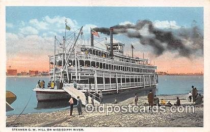 Steamer GW Hill Mississippi River Ship Unused 