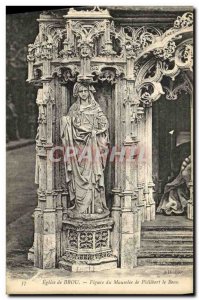 Old Postcard Brou Church Figure Mausoleum of Philibert le Beau