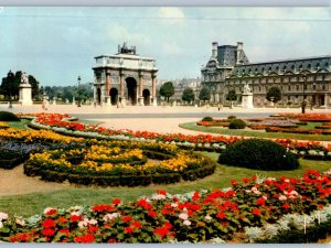 Tuileries Garden and Arc de Triomphe du Carrousel Paris France Postcard