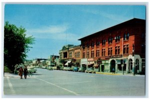 c1950's Whiskey Row Hotel St. Michael Barber Shop Cars Prescott AZ Postcard