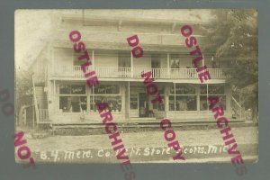 Scotts MICHIGAN RPPC 1907 GENERAL STORE nr Kalamazoo Portage Climax TINY TOWN!